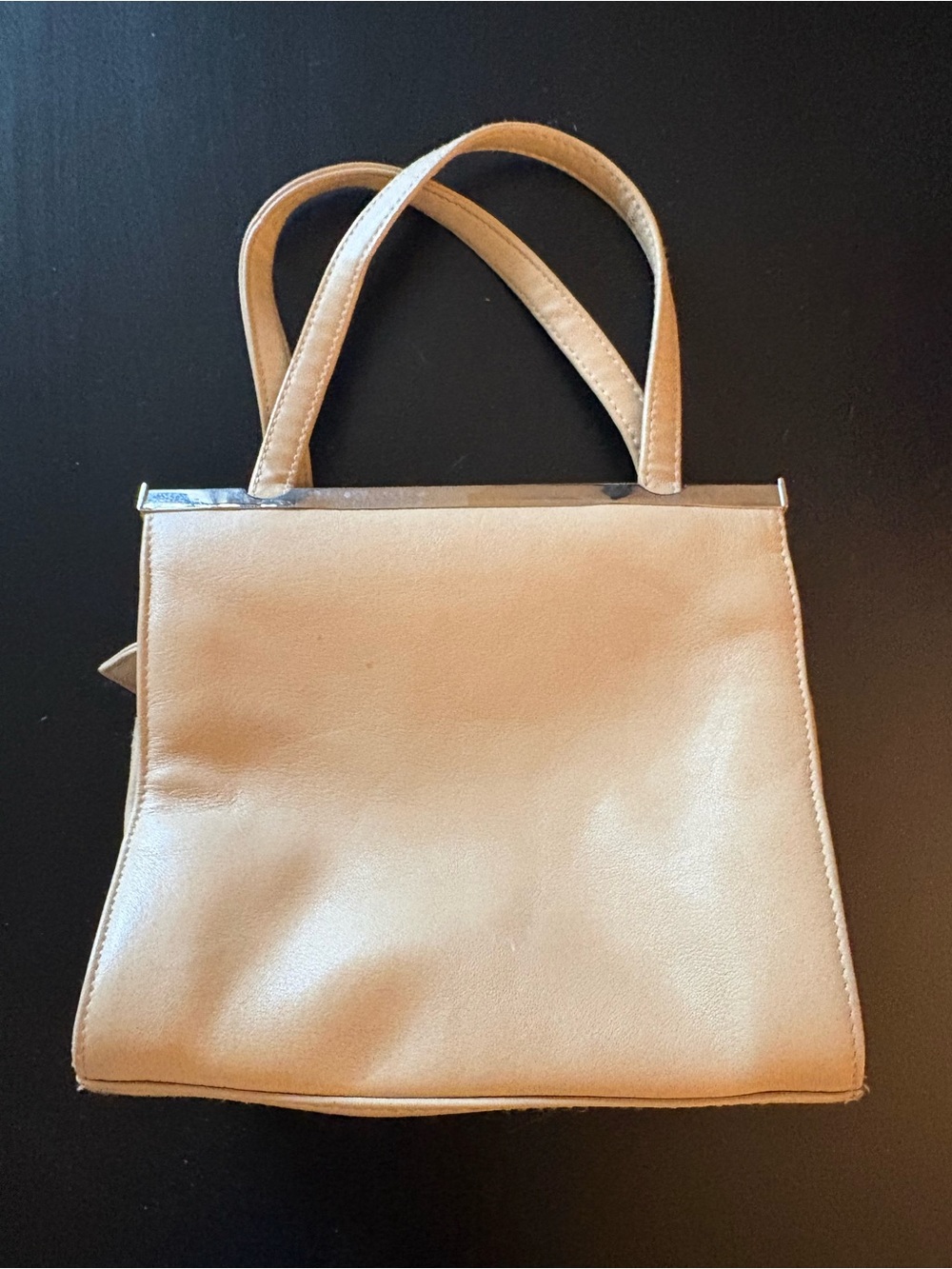 Vintage Cream Top-Handle Satchel for Women